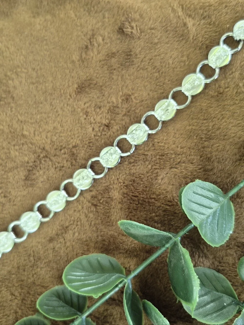 Vintage Classic Silver-Tone Coin Link Bracelet - Women